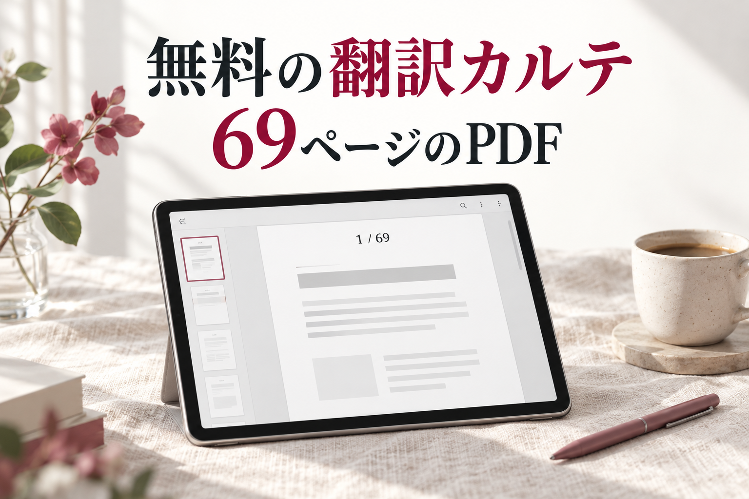 無料の翻訳カルテは69ページのPDF